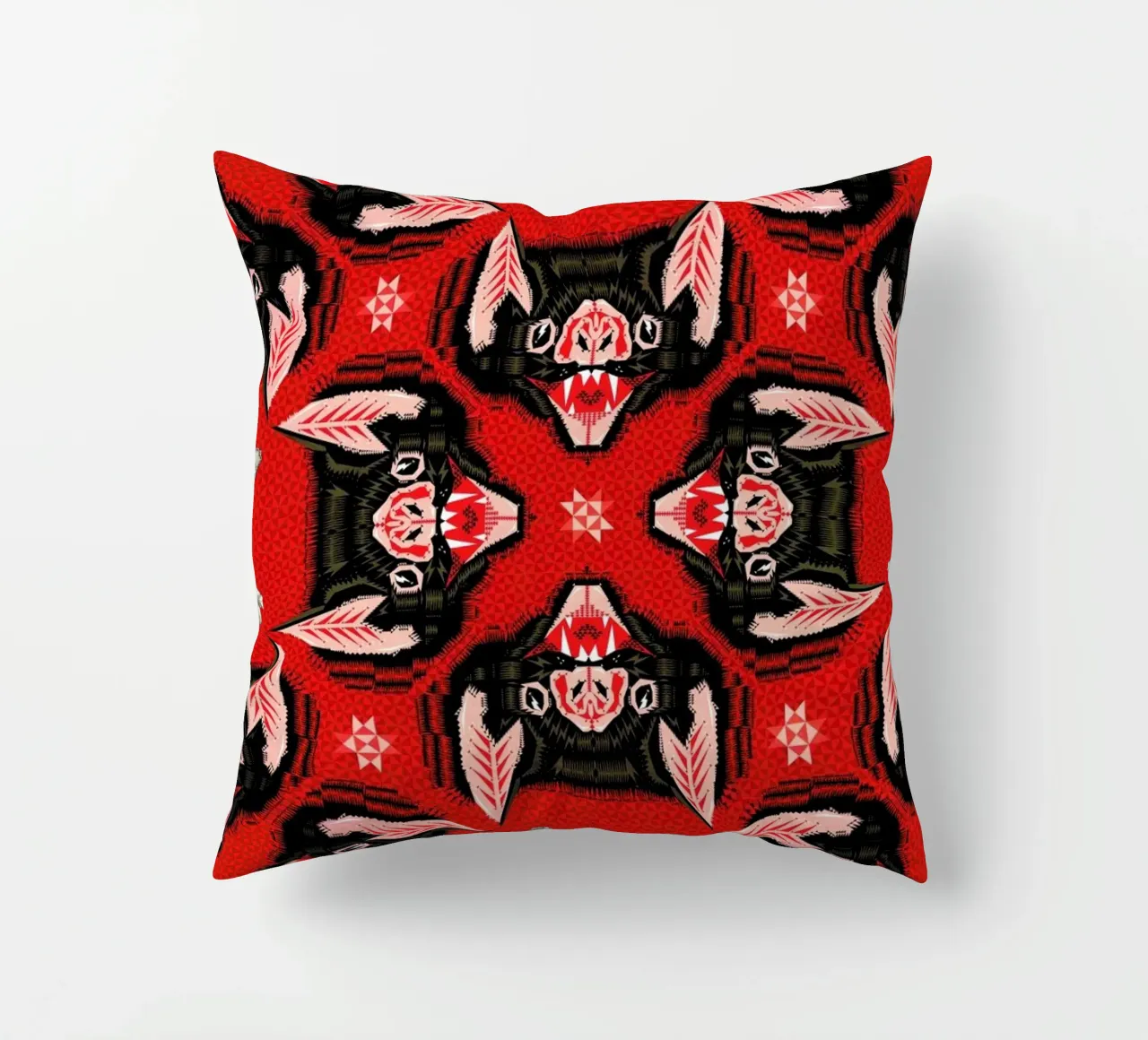 Batface Pattern decorative cushion by Chobopop