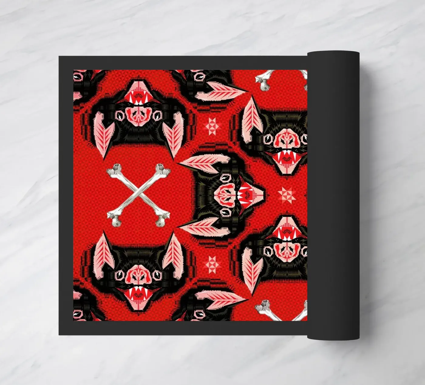 Batface Pattern Fußmatte von Chobopop