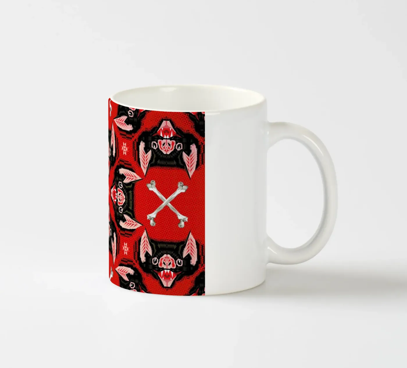 Batface Pattern ceramic mug by Chobopop