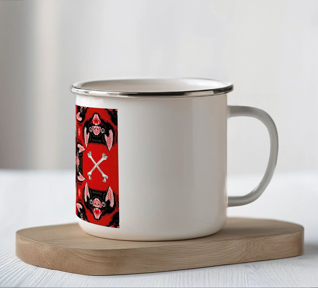 Batface Pattern tazza in smalto da Chobopop