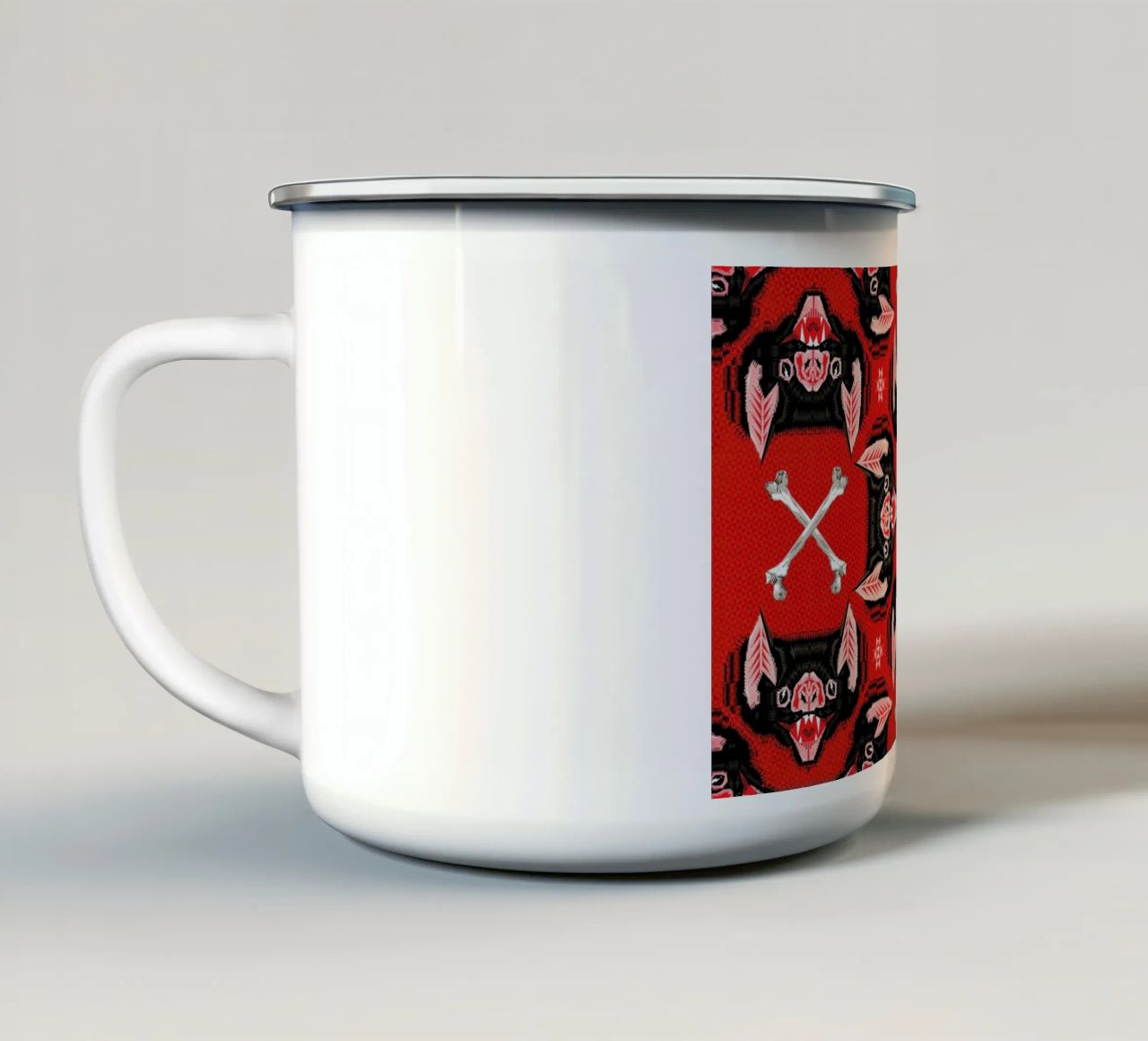 Batface Pattern tazza in smalto da Chobopop