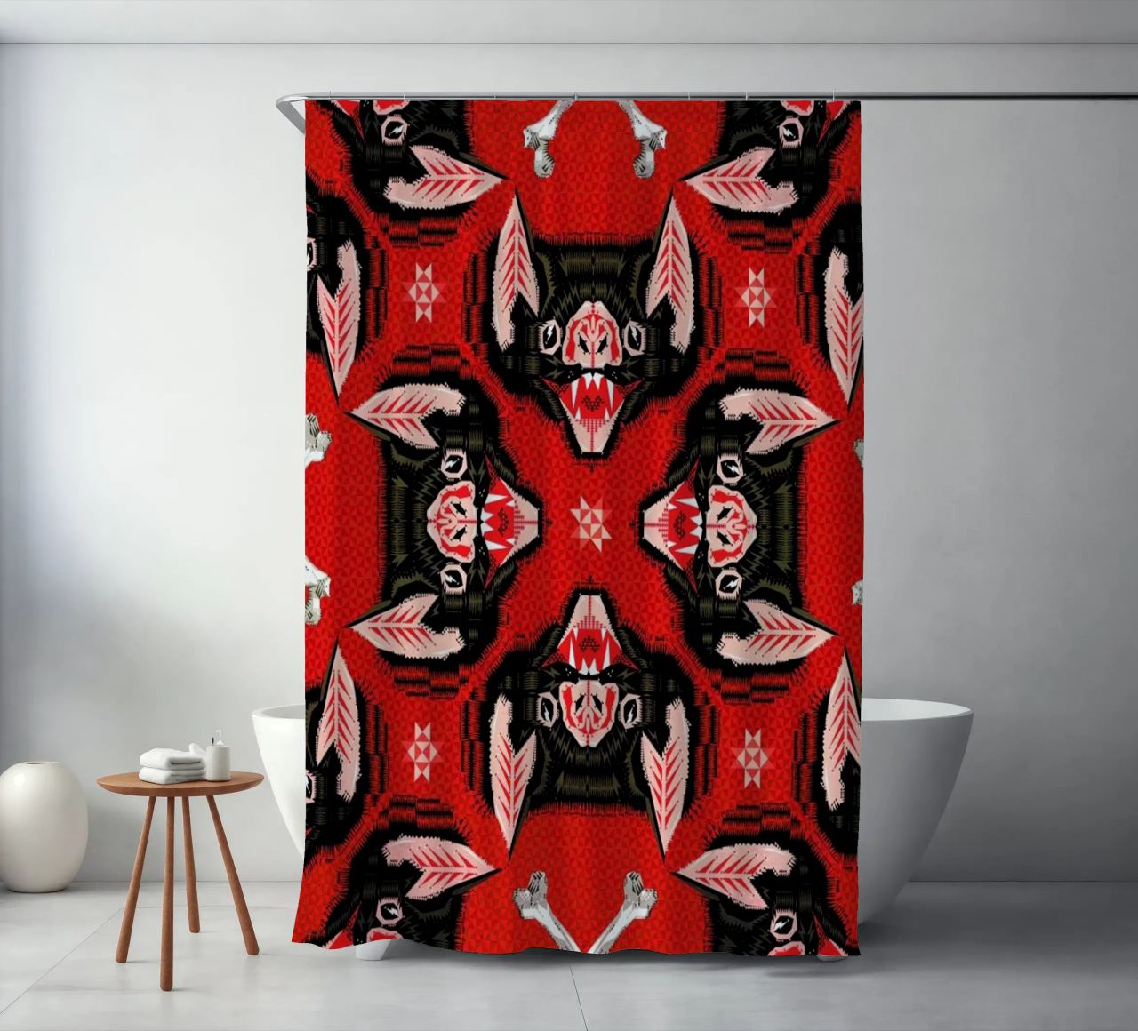 Batface Pattern tenda da doccia da Chobopop