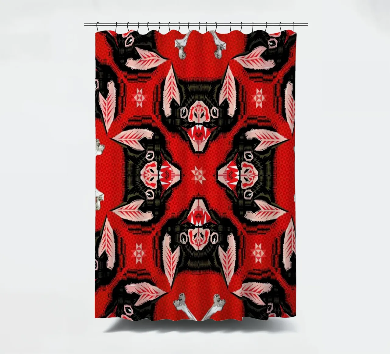 Batface Pattern Duschvorhang von Chobopop