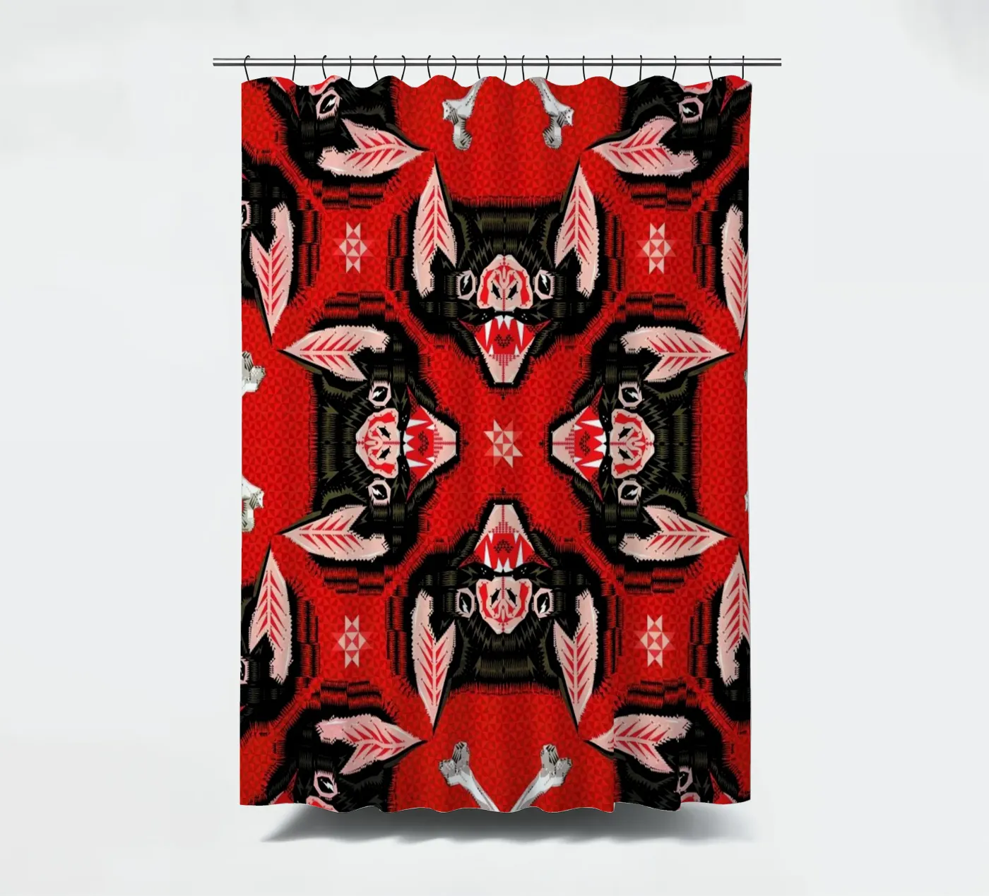 Batface Pattern Duschvorhang von Chobopop