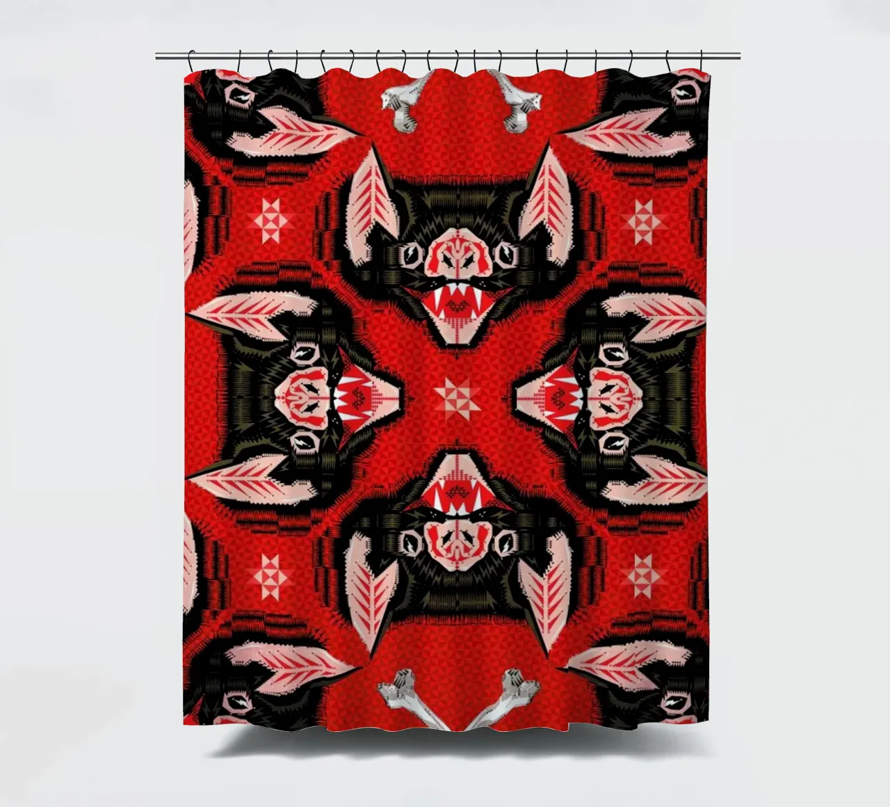 Batface Pattern Duschvorhang von Chobopop