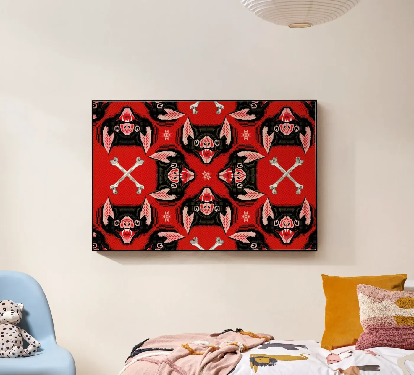Batface Pattern acryl van Chobopop