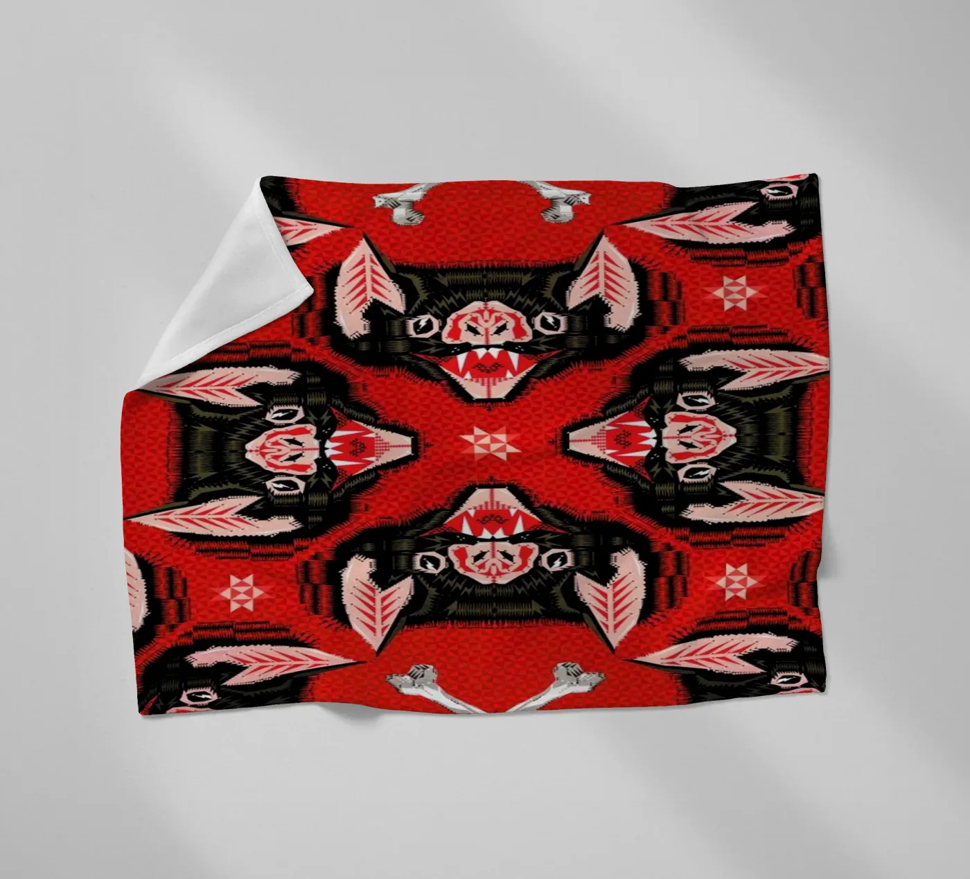 Batface Pattern Fleecedecke von Chobopop