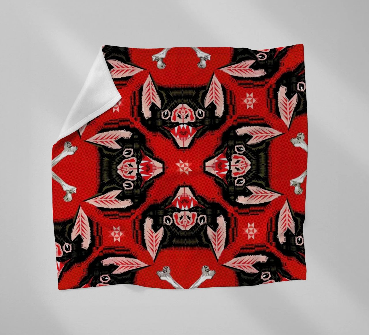 Batface Pattern coperta in pile da Chobopop