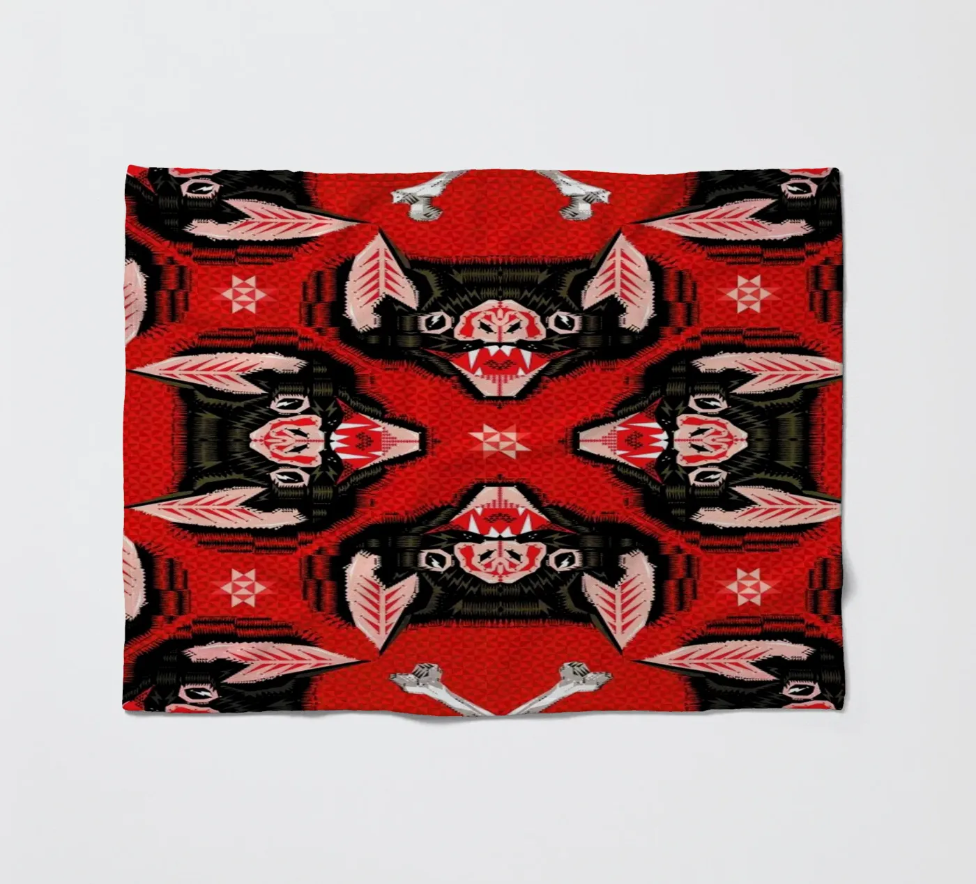 Batface Pattern Fleecedecke von Chobopop