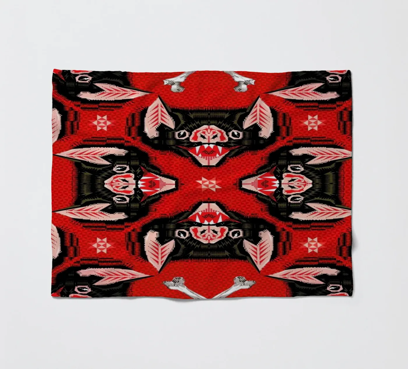 Batface Pattern Fleecedecke von Chobopop