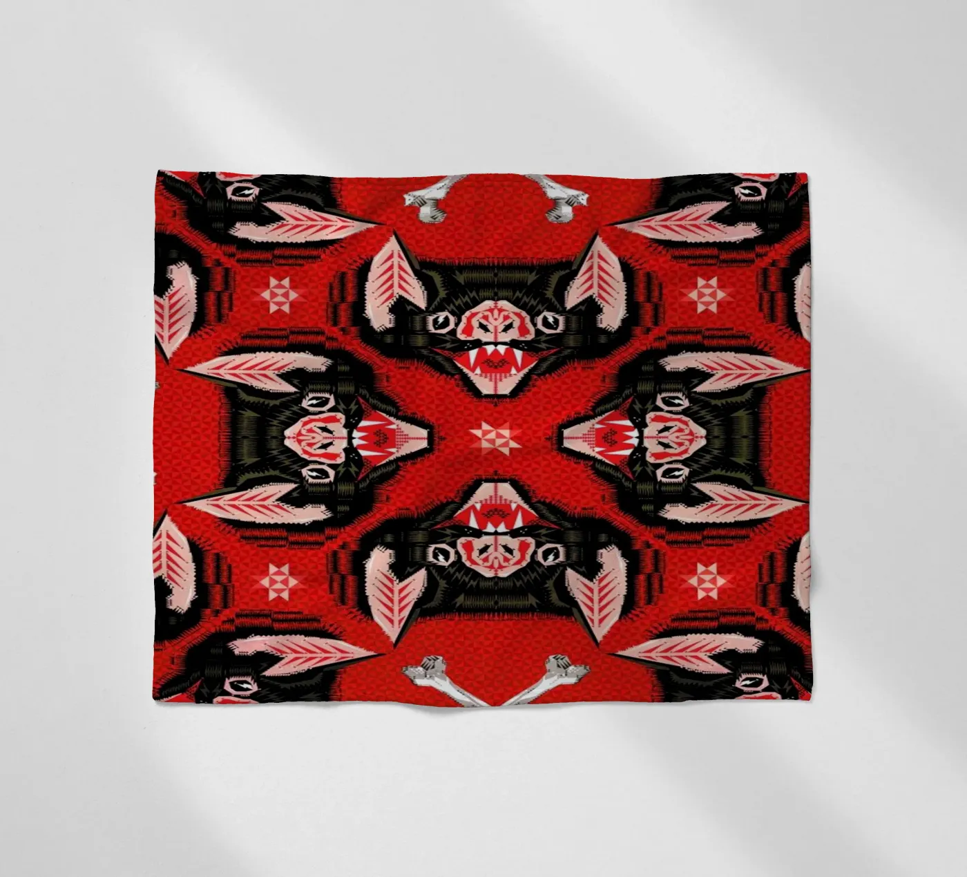 Batface Pattern Fleecedecke von Chobopop