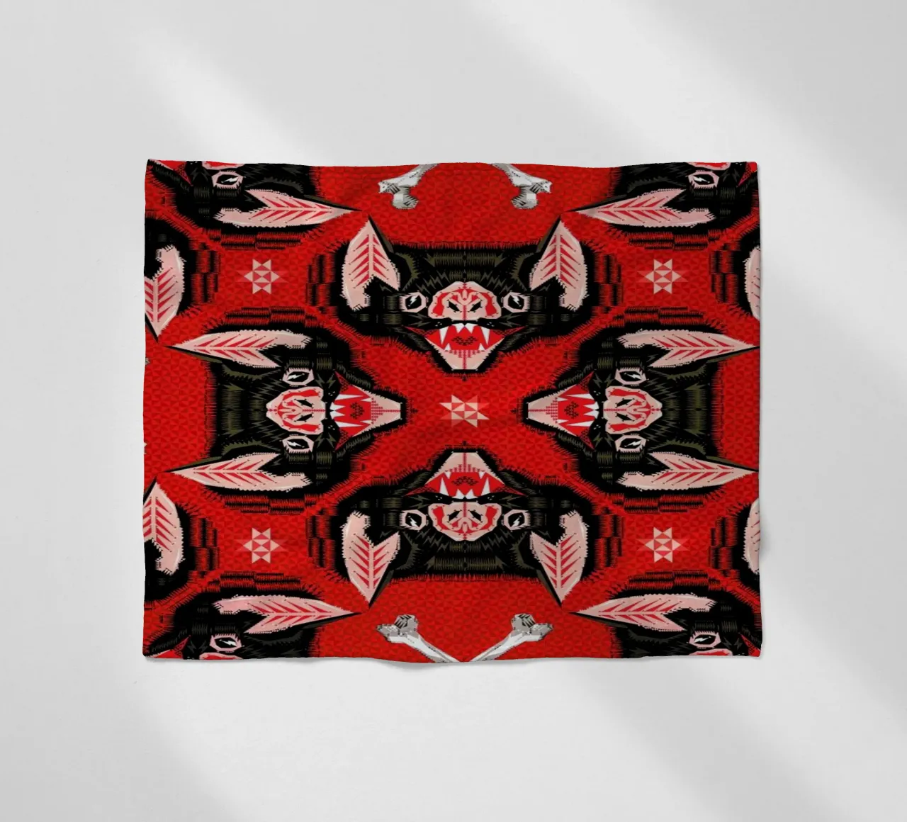 Batface Pattern coperta in pile da Chobopop