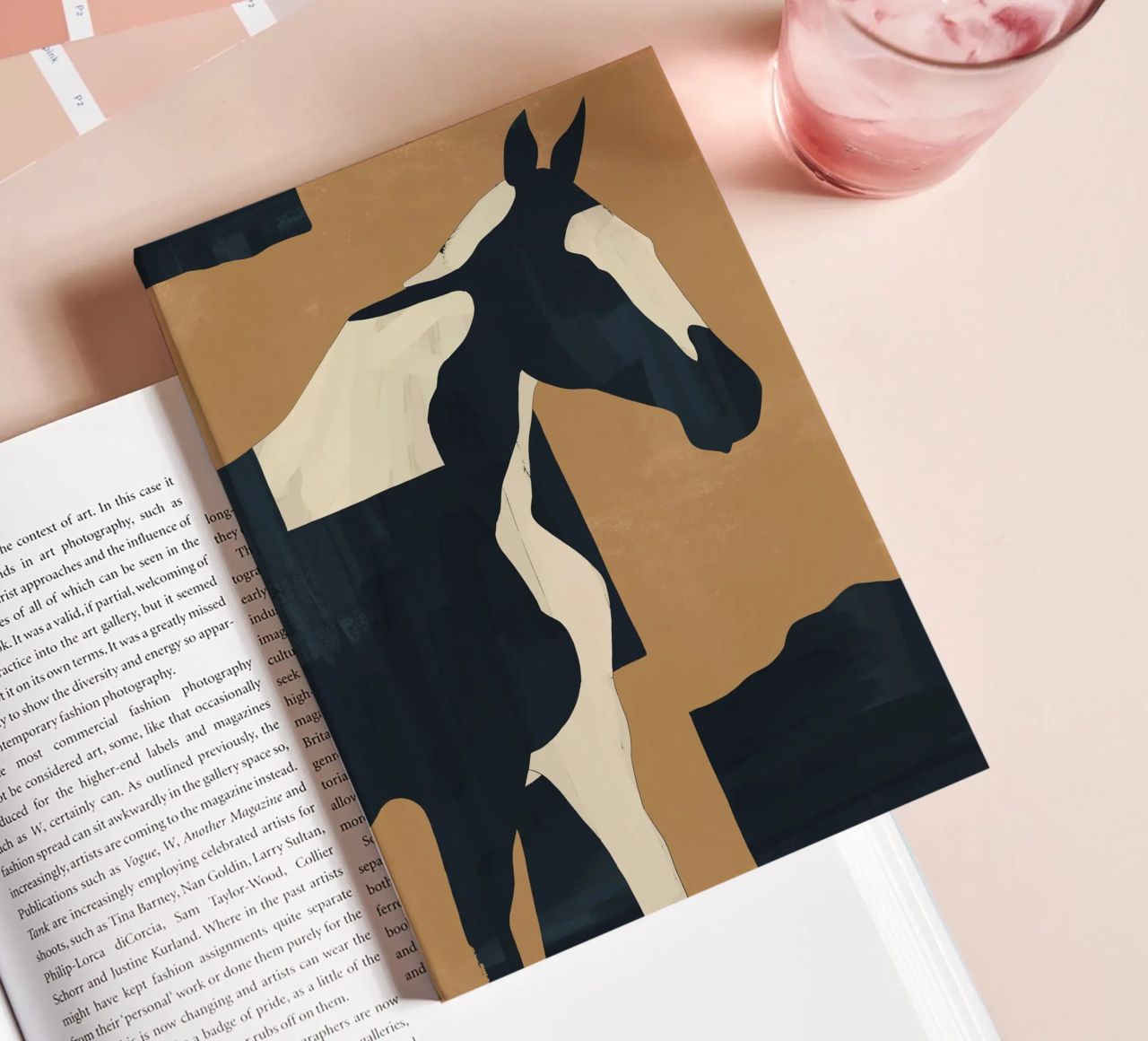 Abstract Minimal Horse 6 notebook by ThingDesign