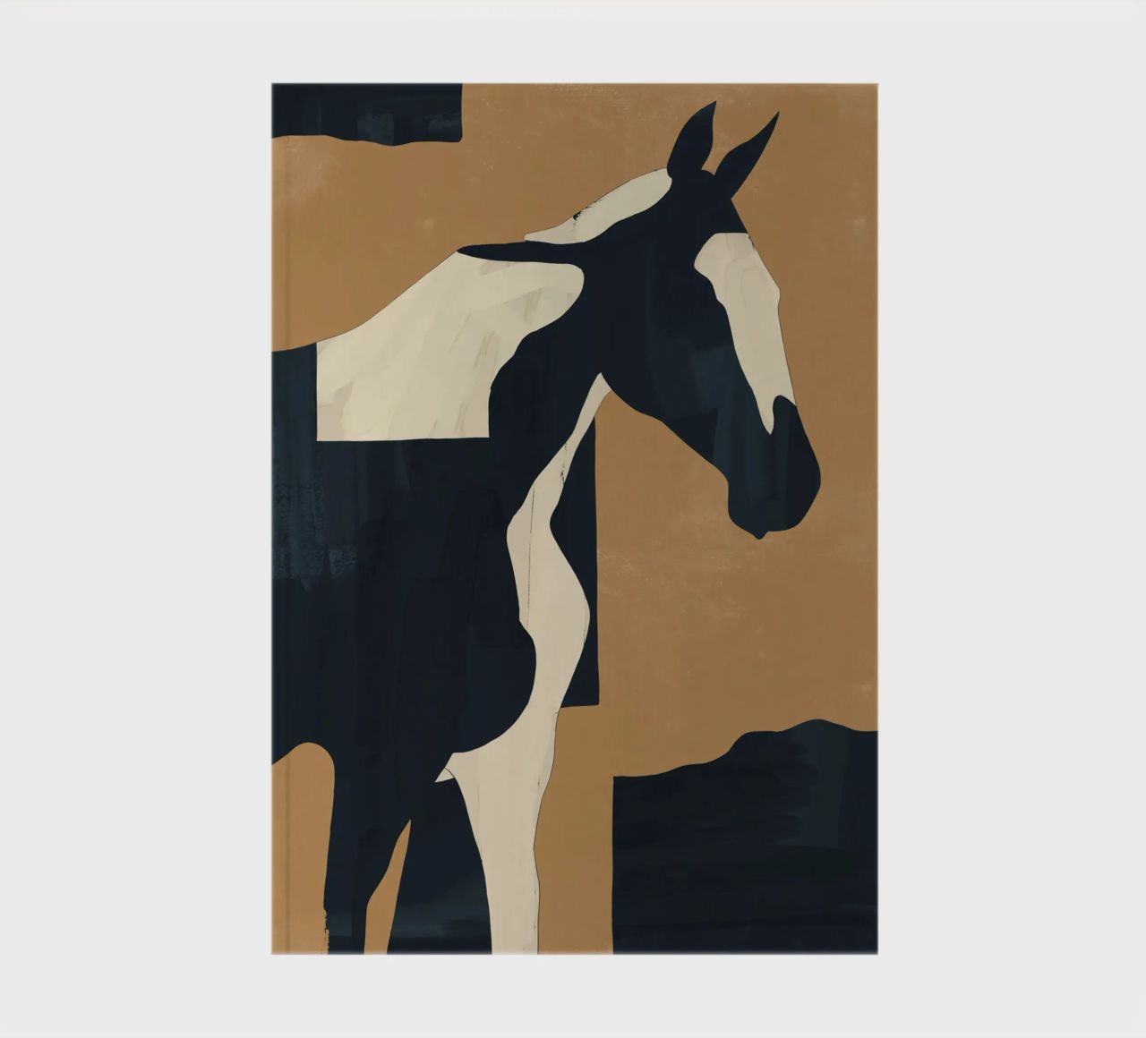 Abstract Minimal Horse 6 notebook by ThingDesign