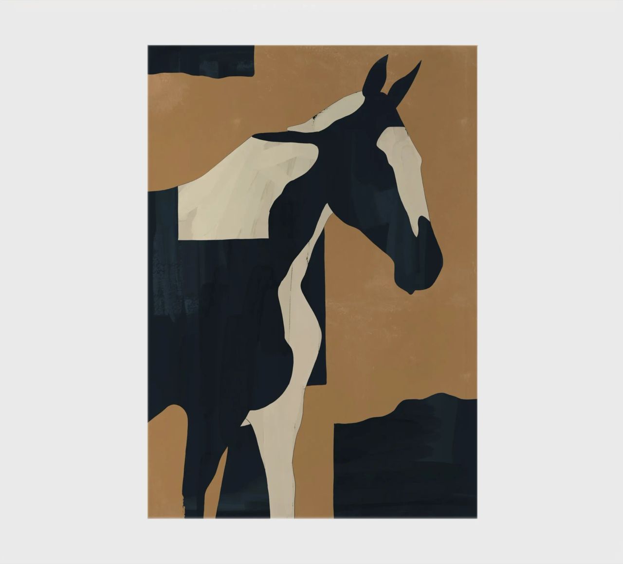 Abstract Minimal Horse 6 notebook by ThingDesign