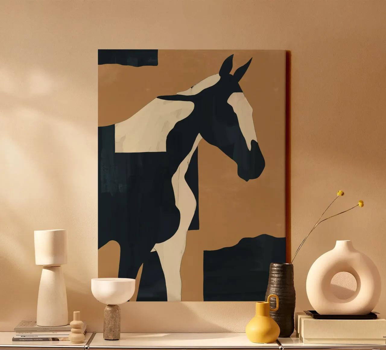 Cavallo astratto minimale 6 tela da ThingDesign