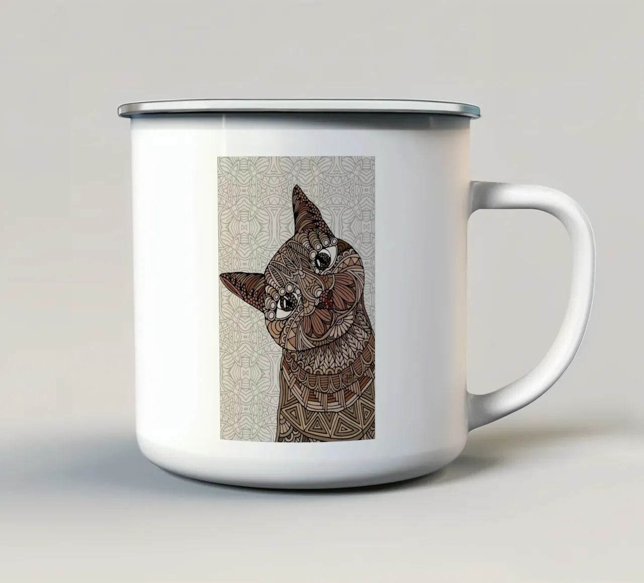 Hello Beautiful tazza in smalto da Angelika Parker
