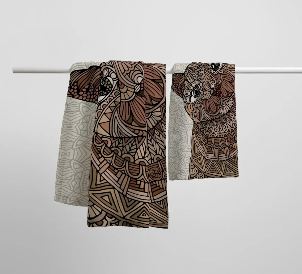 Hello Beautiful towel by Angelika Parker