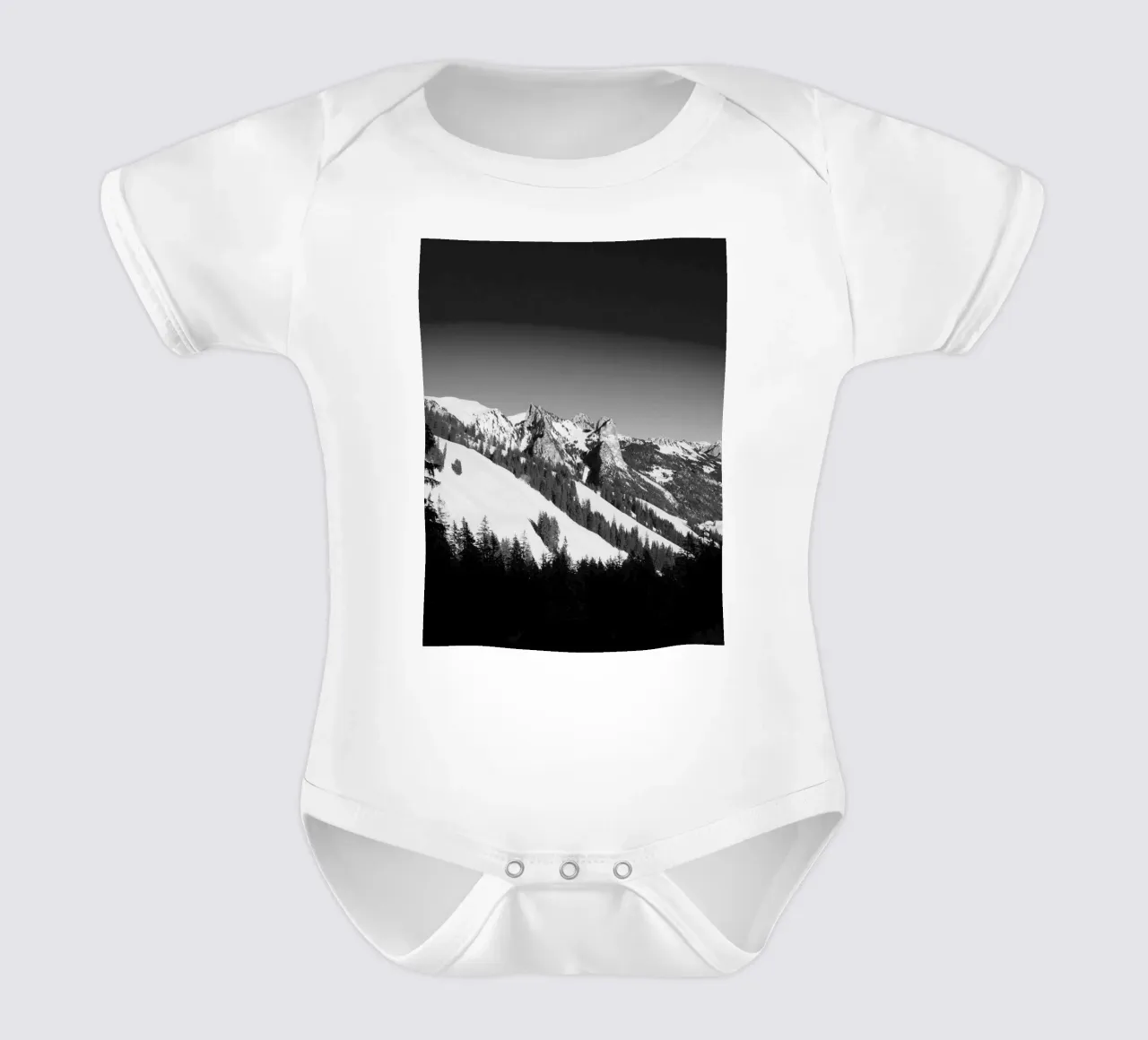 Shadow of the Peaks body neonato maniche corte da FujiSwiss