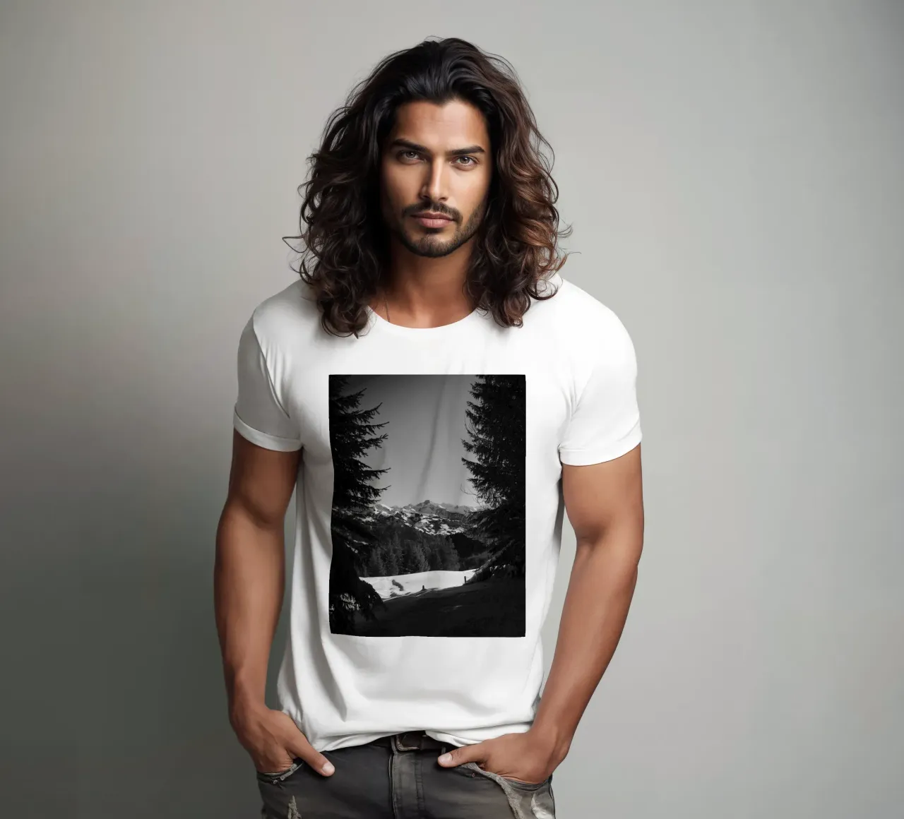 Alpine Monochrome Serenity t-shirt da FujiSwiss
