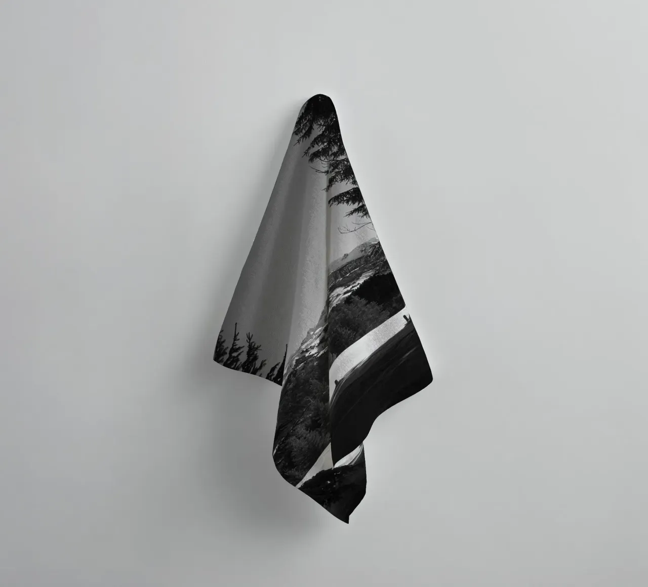 Alpine Monochrome Serenity asciugamano da bagno da FujiSwiss
