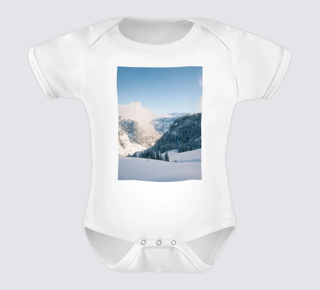 Alpine Whisper body neonato maniche corte da FujiSwiss