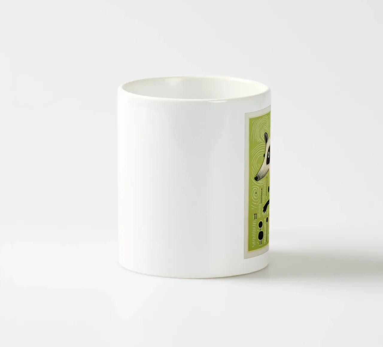 Opossum verde 1 tazza in ceramica da Minimal Animal Art
