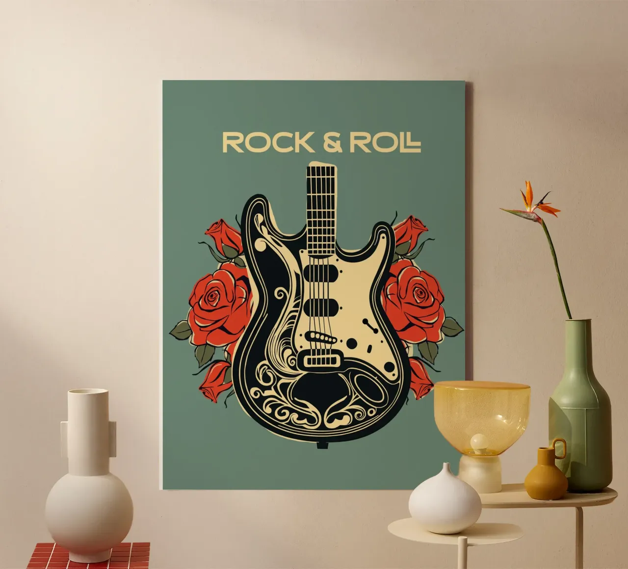 Corde e rose tela da Indigo Rain