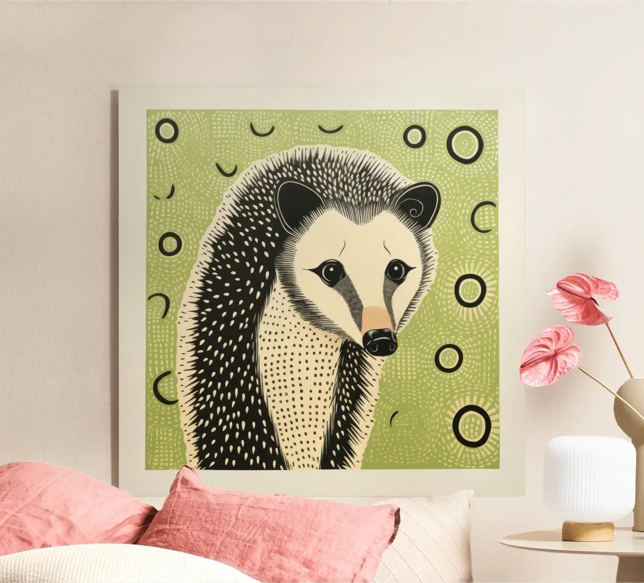 Opossum verde 2 plexiglass da Minimal Animal Art