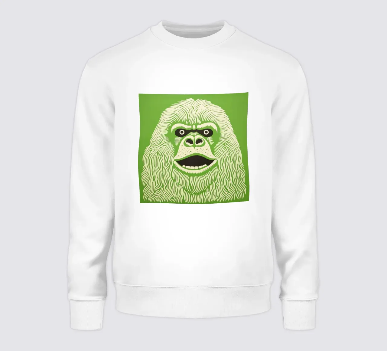 Orangutan verde 3 felpa da Minimal Animal Art