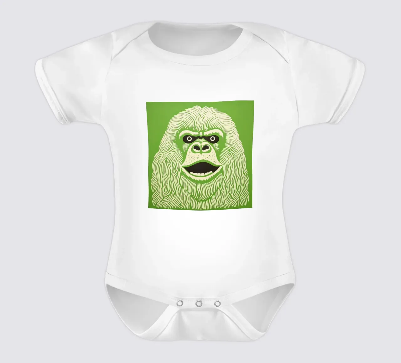 Orang-outan vert 3 body bébé de Minimal Animal Art