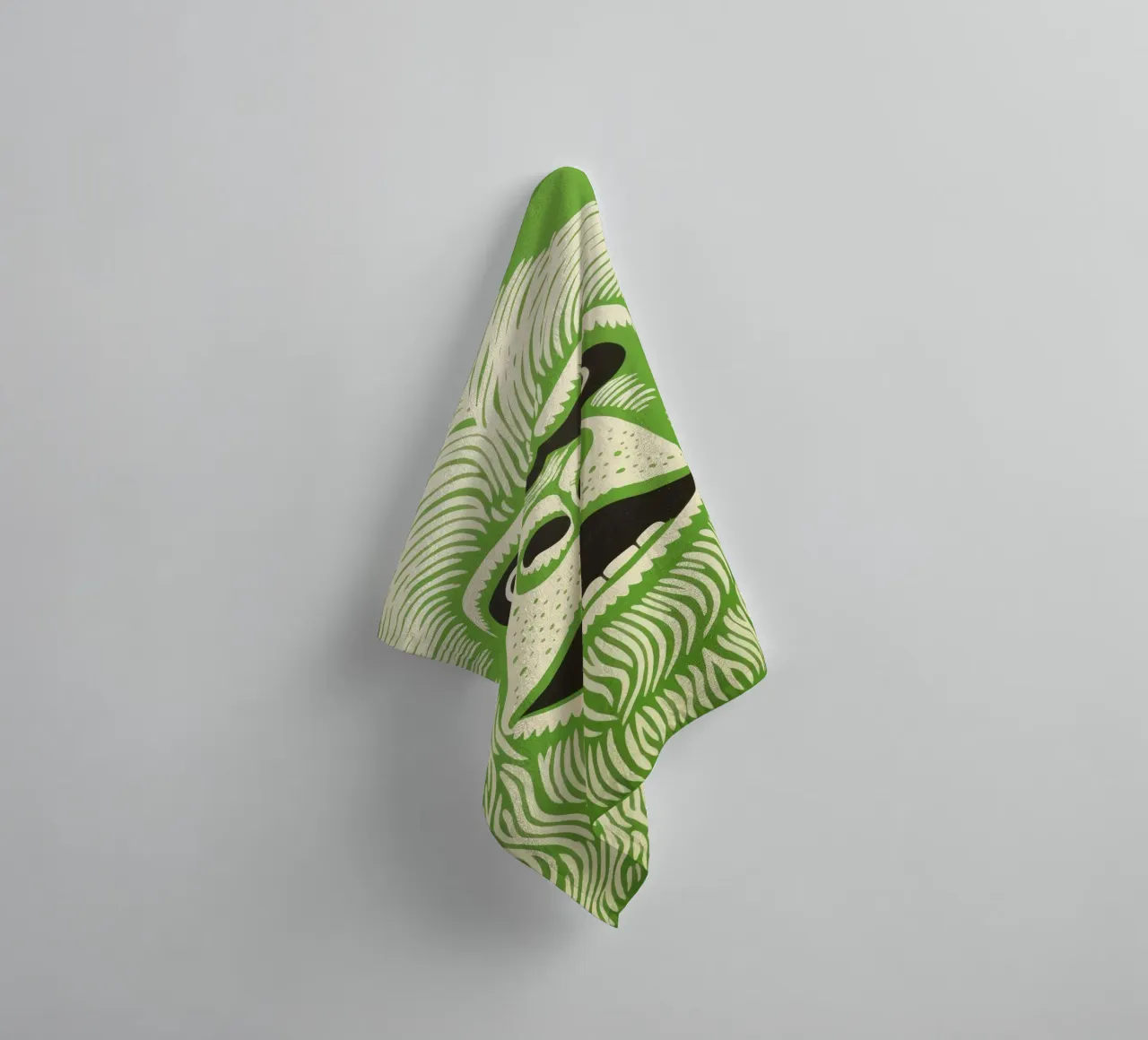 Orang-outan vert 3 serviette de bain de Minimal Animal Art