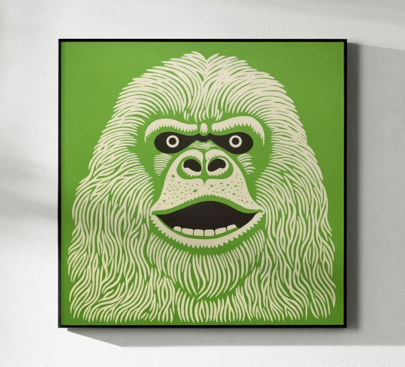 Orangutan verde plexiglass da Minimal Animal Art