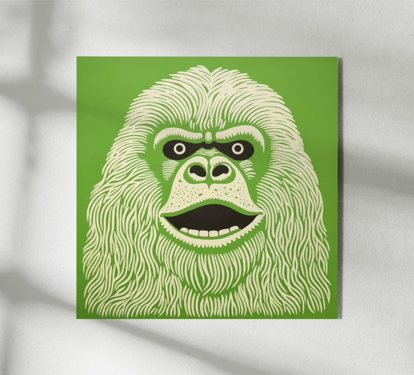 Orangutan verde plexiglass da Minimal Animal Art