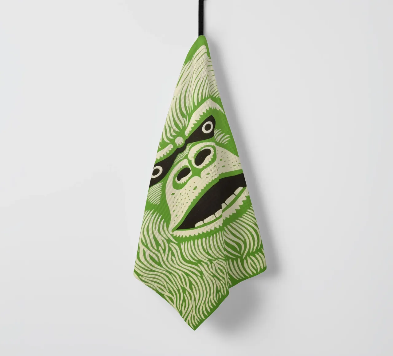 Orang-outan vert 3 torchon de Minimal Animal Art