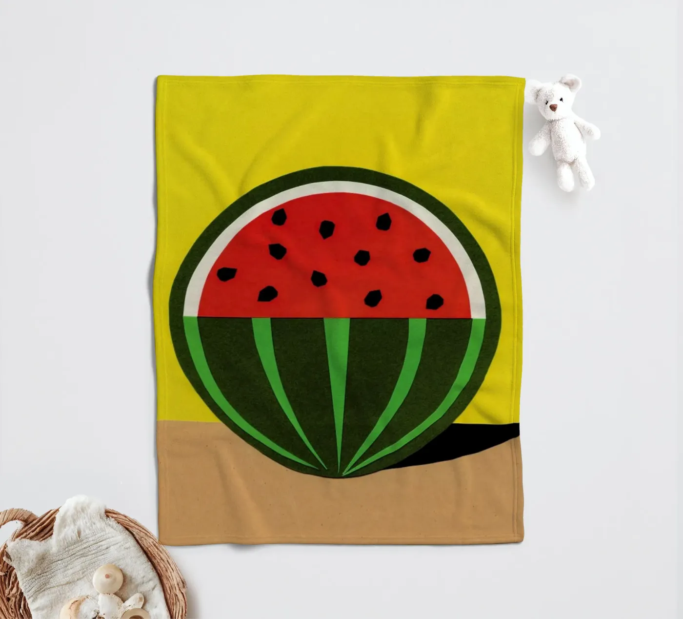 Three Quarter Melon Fleecedecke von Rosi Feist