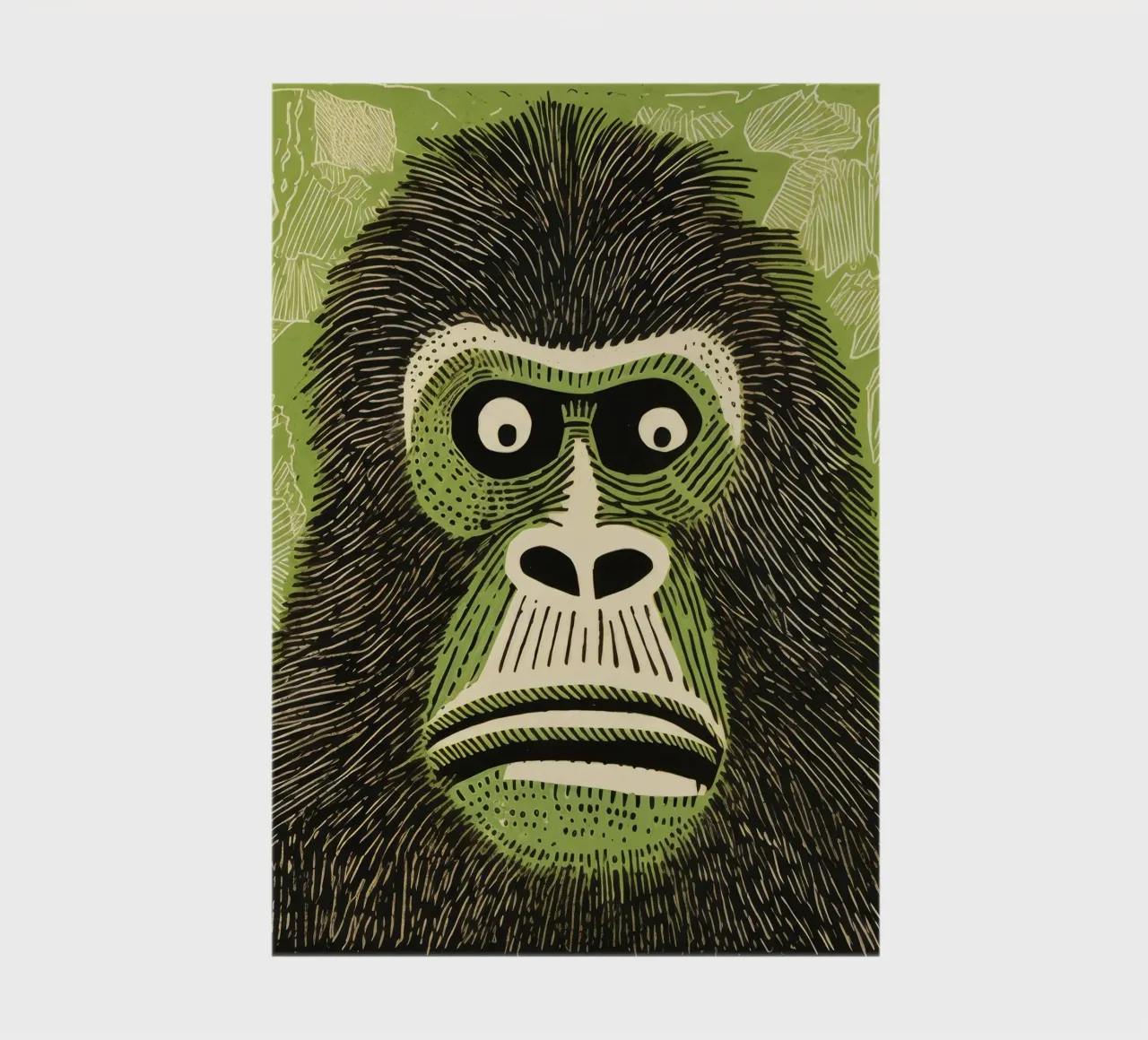 Green Orangutan 4 notebook by Minimal Animal Art