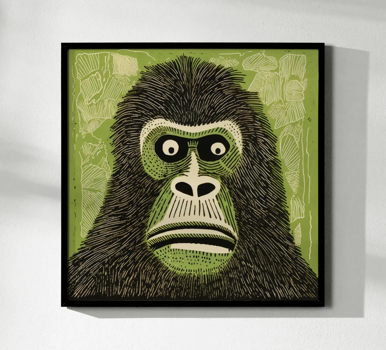 Orangutan verde 4 carta hahnemühle da Minimal Animal Art