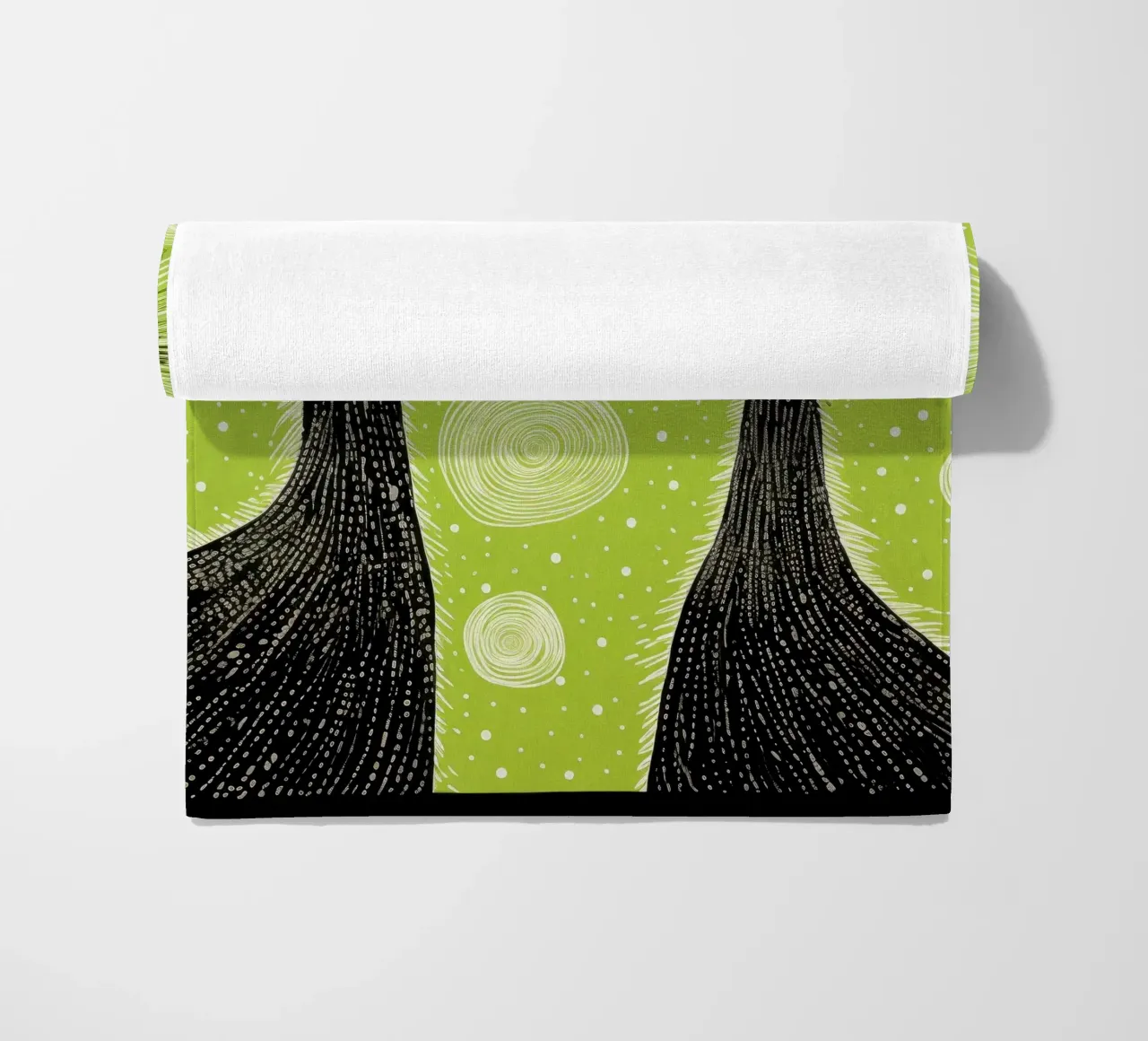 Struzzo verde 1 telo mare da Minimal Animal Art