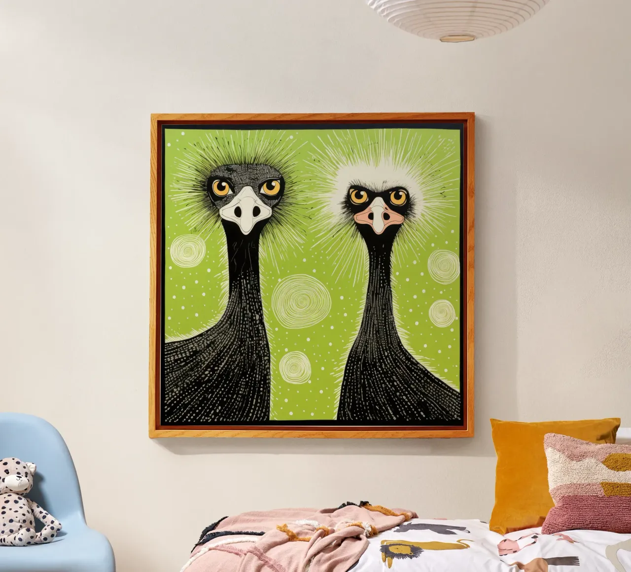 Struzzi verdi plexiglass da Minimal Animal Art