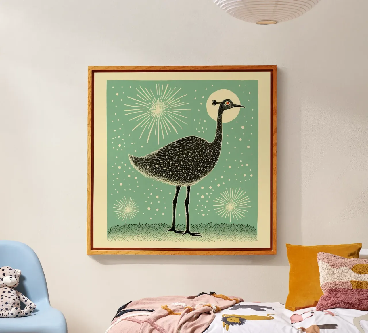 Struzzo verde plexiglass da Minimal Animal Art