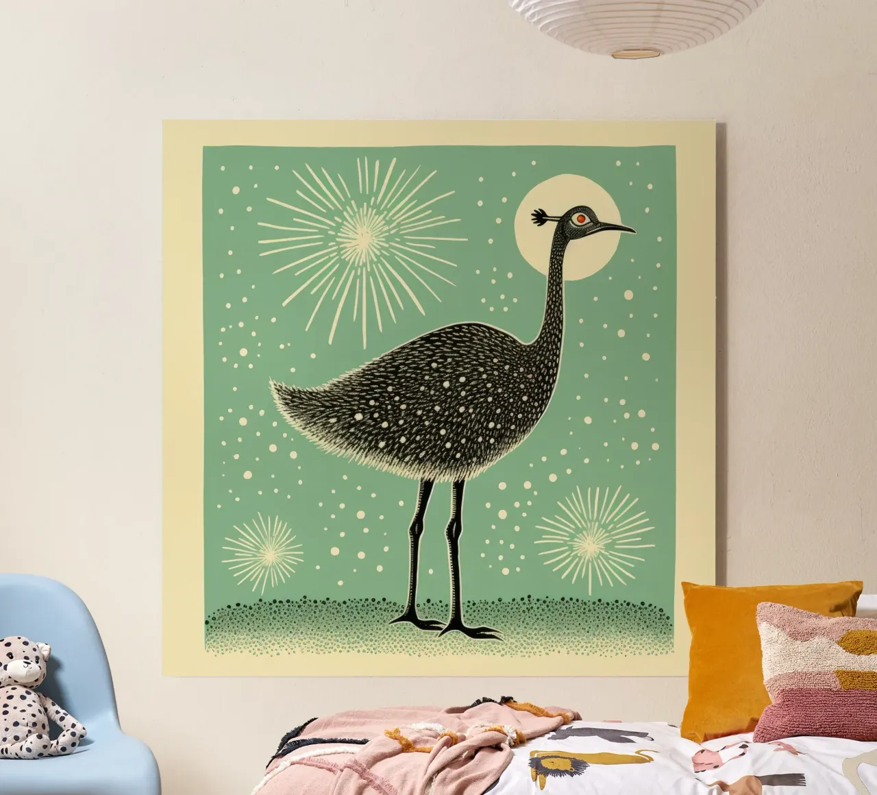 Struzzo verde plexiglass da Minimal Animal Art