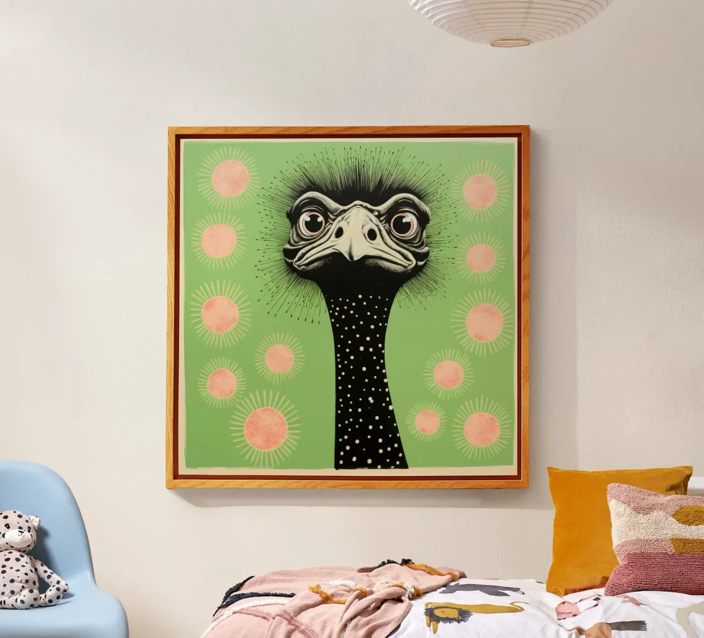 Autruche verte plexiglas de Minimal Animal Art