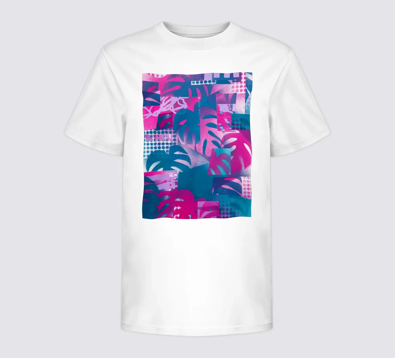Miami Vibes Monstera kids t-shirt by Kim Hubball Studio