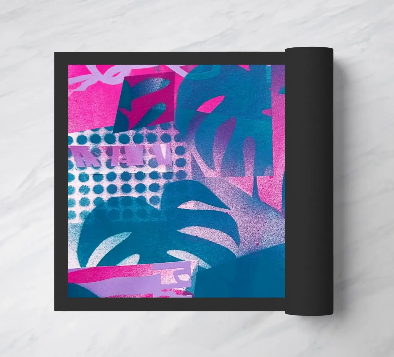 Miami Vibes Monstera zerbino da Kim Hubball Studio
