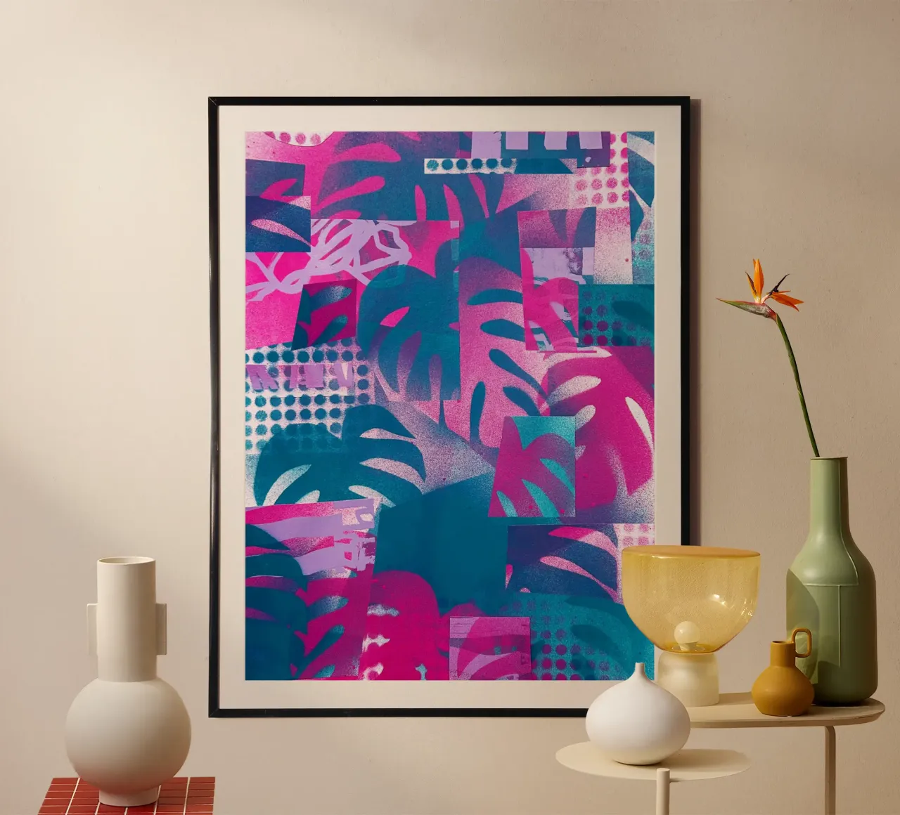 Miami Vibes Monstera carta hahnemühle da Kim Hubball Studio