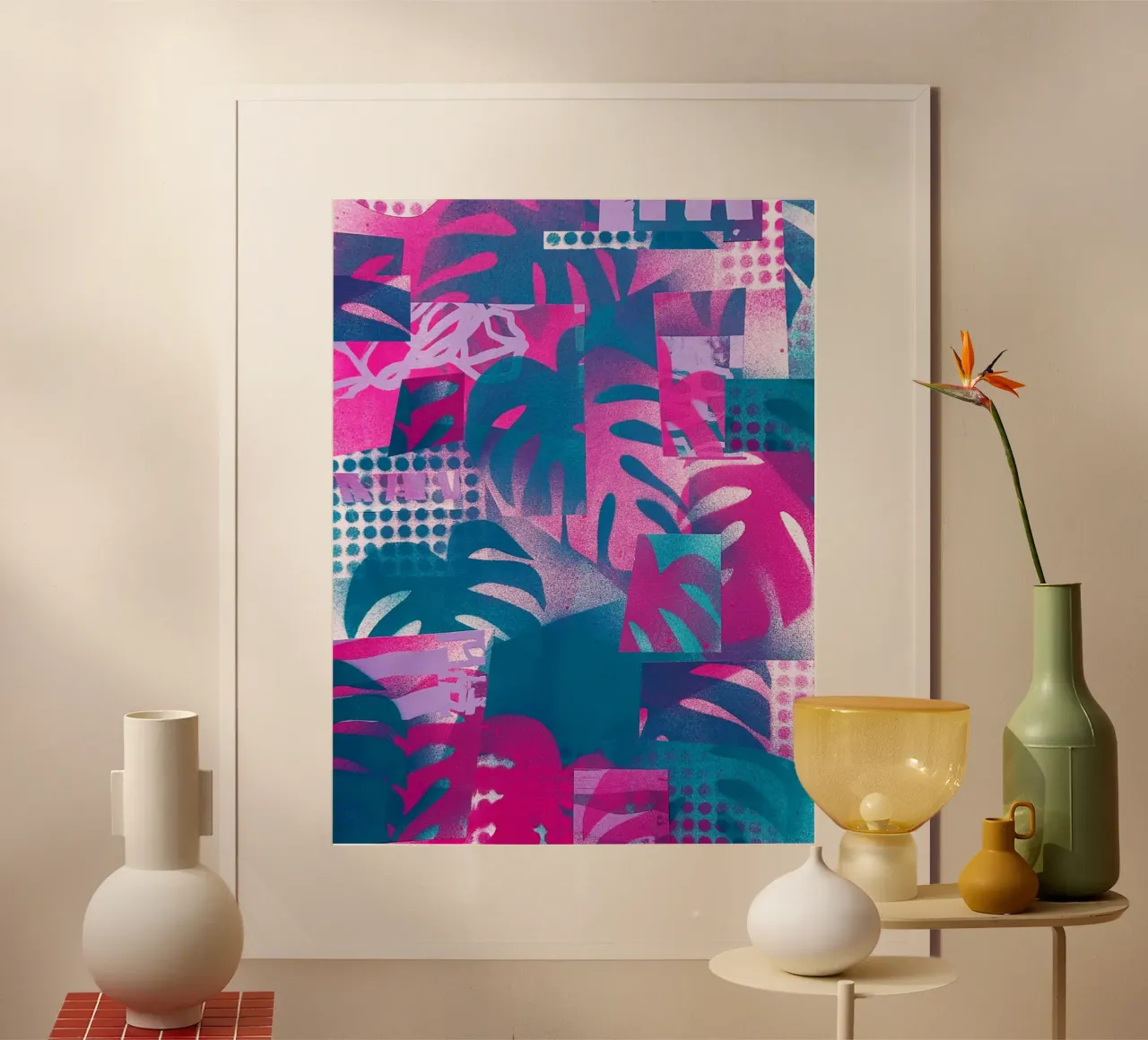 Miami Vibes Monstera poster da Kim Hubball Studio