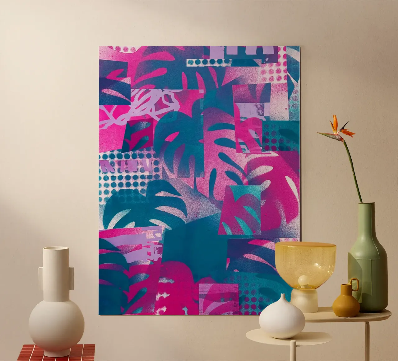 Miami Vibes Monstera carta hahnemühle da Kim Hubball Studio