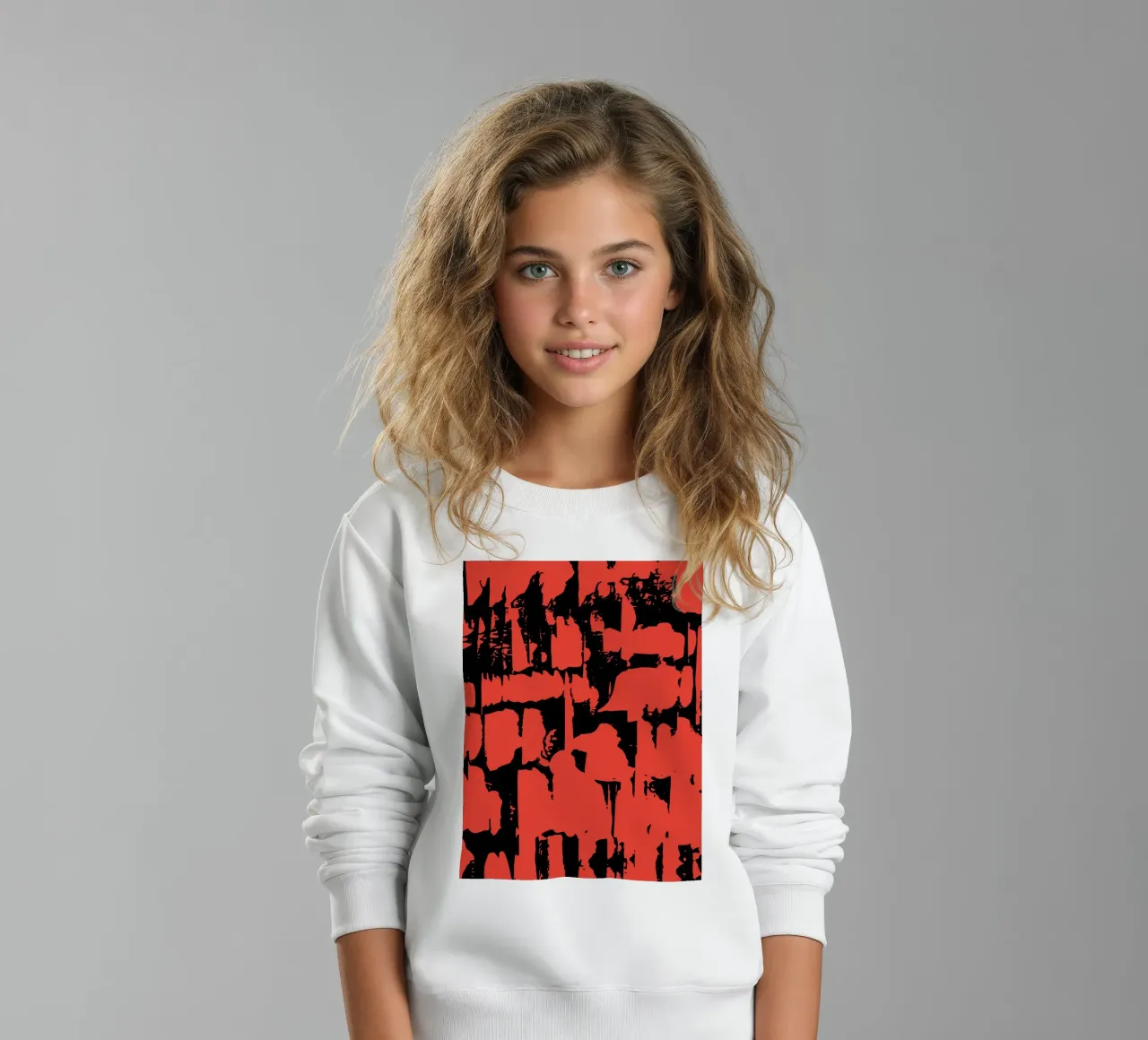 Modello grunge felpa bambino da Kim Hubball Studio