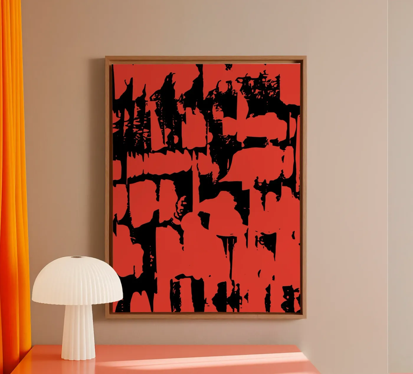 Grunge-patroon canvas van Kim Hubball Studio